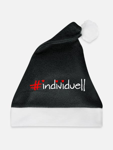 individuell - Weihnachtsmütze - Schwarz/Weiß - Vorne