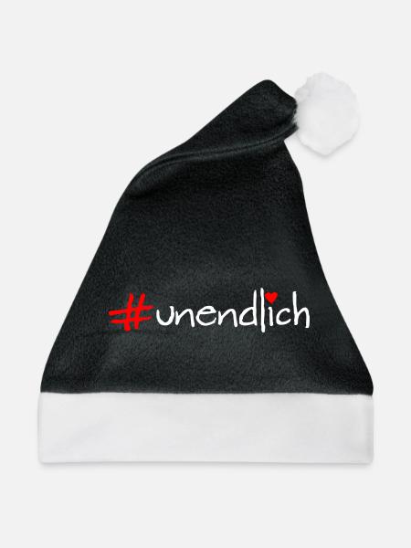 unendlich - Weihnachtsmütze - Schwarz/Weiß