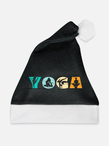 Yoga - Weihnachtsmütze - Schwarz/Weiß