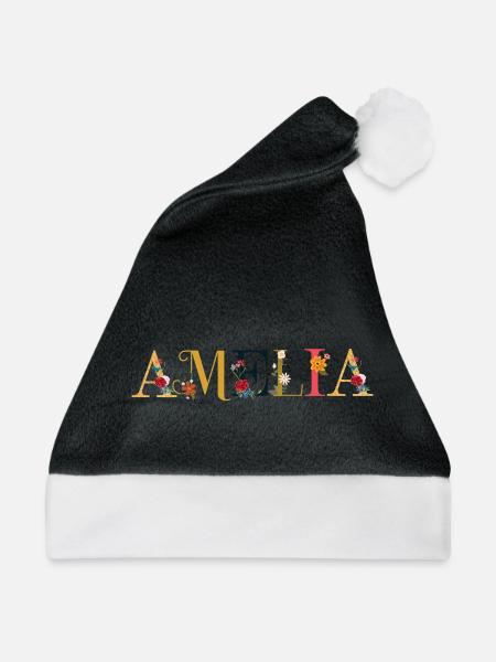 Amelia - Weihnachtsmütze - Schwarz/Weiß