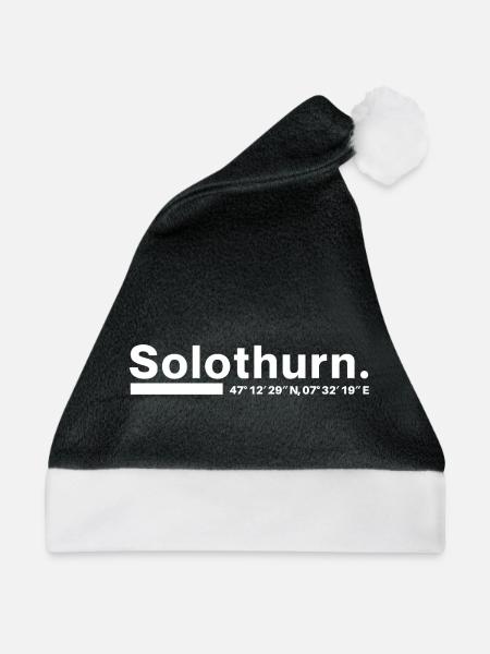 Solothurn Koordinaten Kanton Schweiz - Weihnachtsmütze - Schwarz/Weiß - Vorne