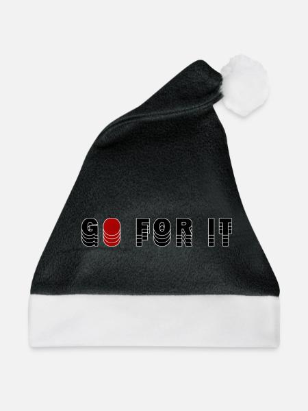 GO FOR IT - Weihnachtsmütze - Schwarz/Weiß