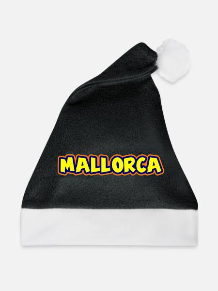 Mallorca Schriftzug - Weihnachtsmütze - Schwarz/Weiß