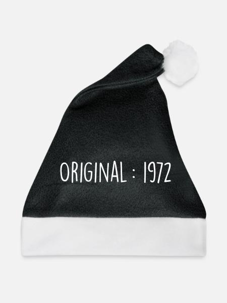 Original 1972 Geschenk 1972 Rücklauf 1972 - Weihnachtsmütze - Schwarz/Weiß - Vorne