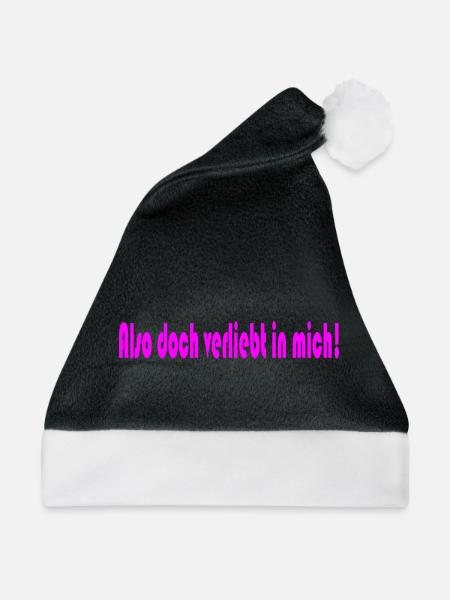 Also doch verliebt in mich! - Weihnachtsmütze - Schwarz/Weiß