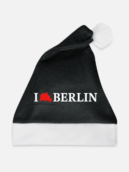 I love Berlin - Weihnachtsmütze - Schwarz/Weiß