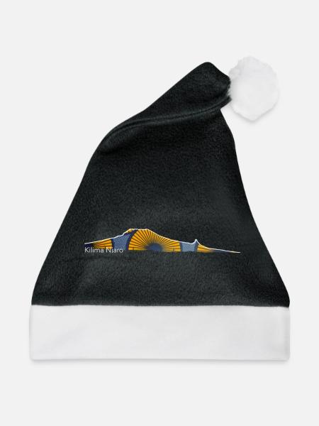 Mt Kilimanjaro kitenge - Weihnachtsmütze - Schwarz/Weiß