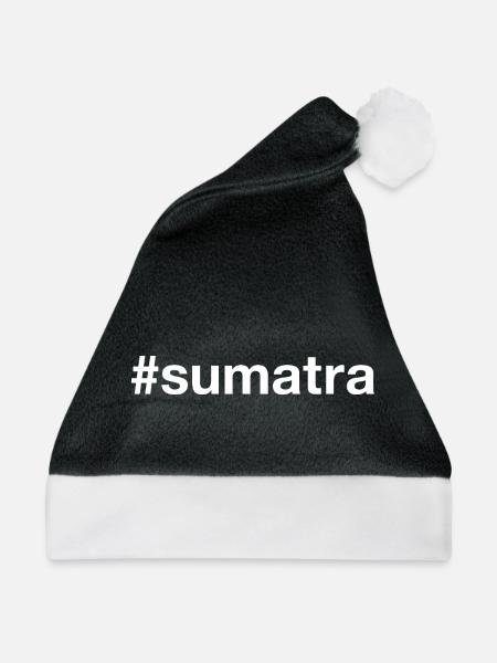 Sumatra Hashtag - Weihnachtsmütze - Schwarz/Weiß - Vorne