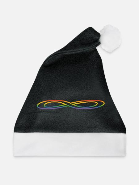 Regenbogen breite Unendlichkeit - Weihnachtsmütze - Schwarz/Weiß
