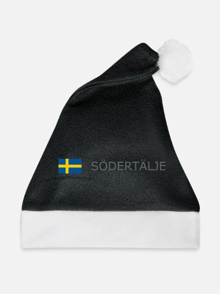 Sweden Flag - Södertälje - Sverige - Schweden - Weihnachtsmütze - Schwarz/Weiß