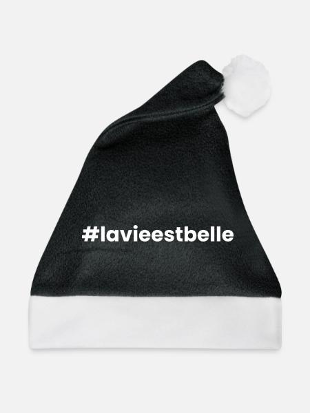 Das Leben ist gut - Weihnachtsmütze - Schwarz/Weiß