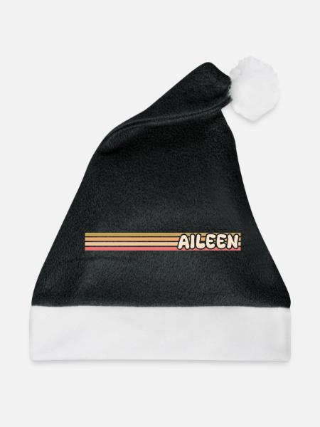 Aileen als Maennername - Weihnachtsmütze - Schwarz/Weiß