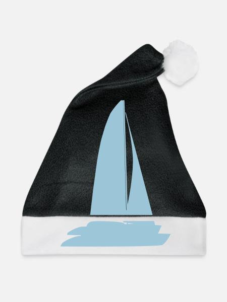 blaues Boot - Weihnachtsmütze - Schwarz/Weiß