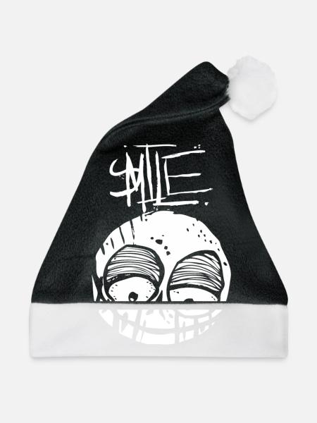 Smile - Weihnachtsmütze - Schwarz/Weiß