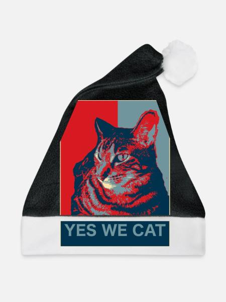 Yes we Cat - Weihnachtsmütze - Schwarz/Weiß