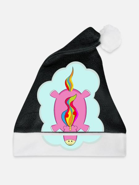 Einhorn - Weihnachtsmütze - Schwarz/Weiß