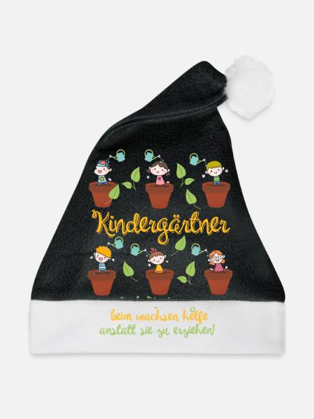 Kindergärtner - Weihnachtsmütze - Schwarz/Weiß