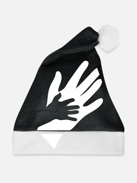Hände - Weihnachtsmütze - Schwarz/Weiß
