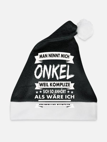 Man nennt mich Onkel - Weihnachtsmütze - Schwarz/Weiß