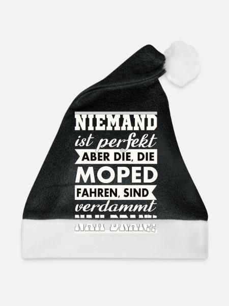 Moped - Weihnachtsmütze - Schwarz/Weiß - Vorne