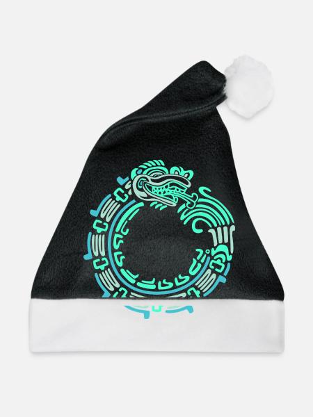 Inka Maya kalender aztec - Weihnachtsmütze - Schwarz/Weiß - Vorne