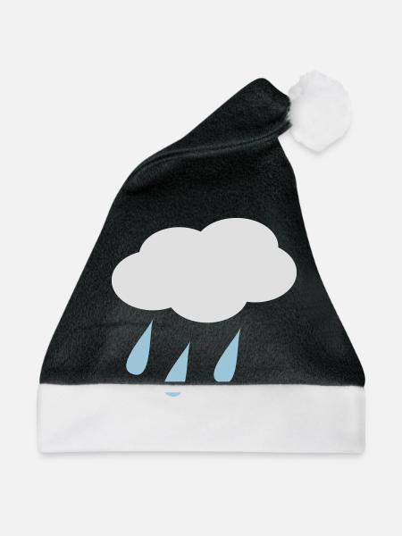 regen - Weihnachtsmütze - Schwarz/Weiß