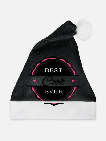 Best Cook ever - Weihnachtsmütze - Schwarz/Weiß
