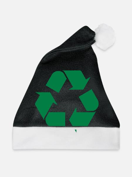Recycle - Weihnachtsmütze - Schwarz/Weiß