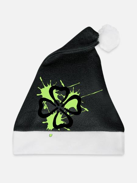 kleeblatt - Weihnachtsmütze - Schwarz/Weiß