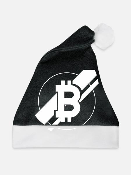 Bitcoin Trading Crypto Aktien - Weihnachtsmütze - Schwarz/Weiß