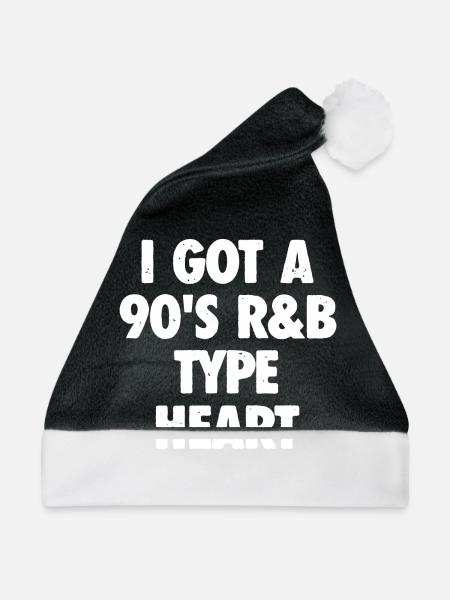 R&B Vibes der 90er – Gefühl Pur - Weihnachtsmütze - Schwarz/Weiß - Vorne