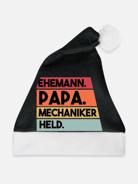 Ehemann Papa Mechaniker Held - Weihnachtsmütze - Schwarz/Weiß