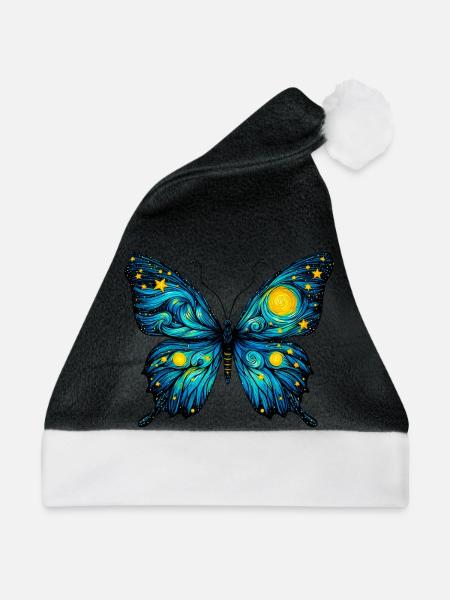 Schmetterling - Weihnachtsmütze - Schwarz/Weiß