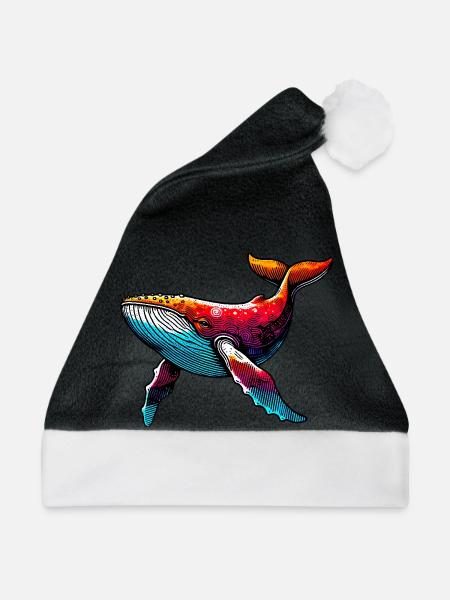 Wal - Weihnachtsmütze - Schwarz/Weiß