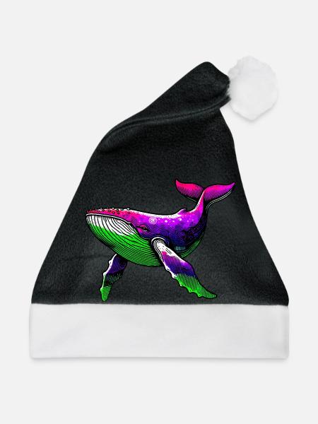 Wal - Weihnachtsmütze - Schwarz/Weiß