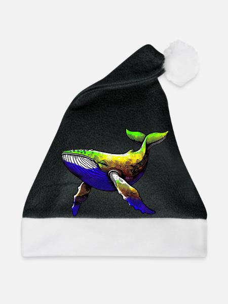 Wal - Weihnachtsmütze - Schwarz/Weiß