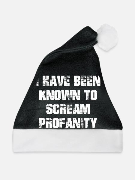 I have been known to scream profanity - Weihnachtsmütze - Schwarz/Weiß - Vorne
