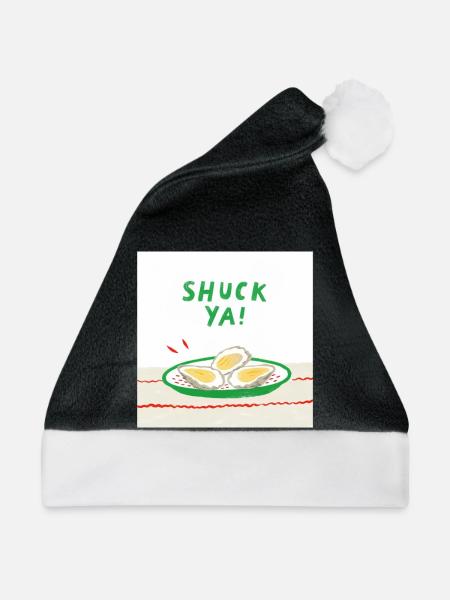 Lustiges Austern Design - Weihnachtsmütze - Schwarz/Weiß