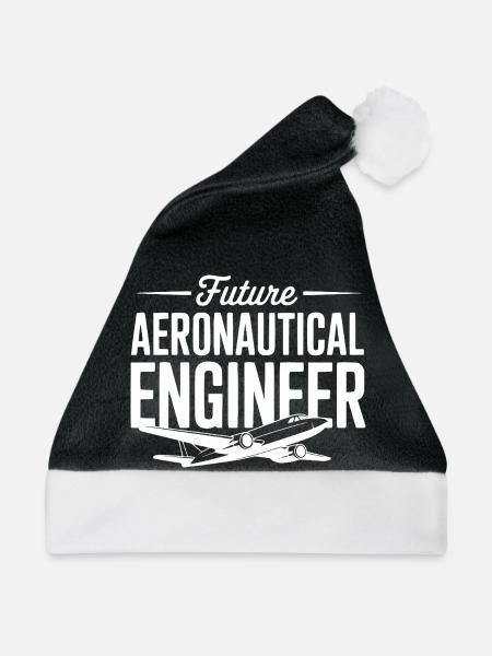 Zukünftiger Luftfahrtingenieur - Weihnachtsmütze - Schwarz/Weiß - Vorne