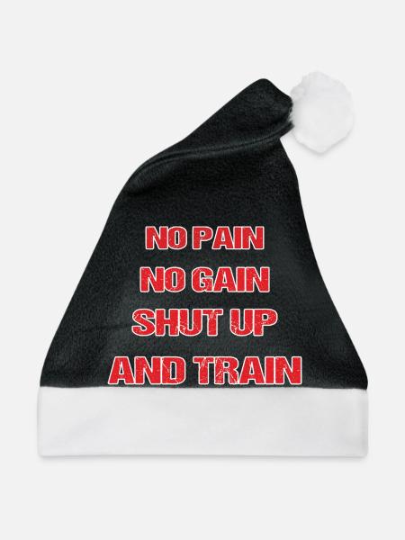 No Pain Shut up - Weihnachtsmütze - Schwarz/Weiß
