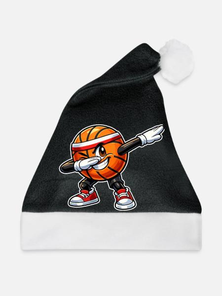 Dabbing Basketball - Weihnachtsmütze - Schwarz/Weiß