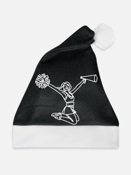 Cheerleader Skizze - Weihnachtsmütze - Schwarz/Weiß - Vorne