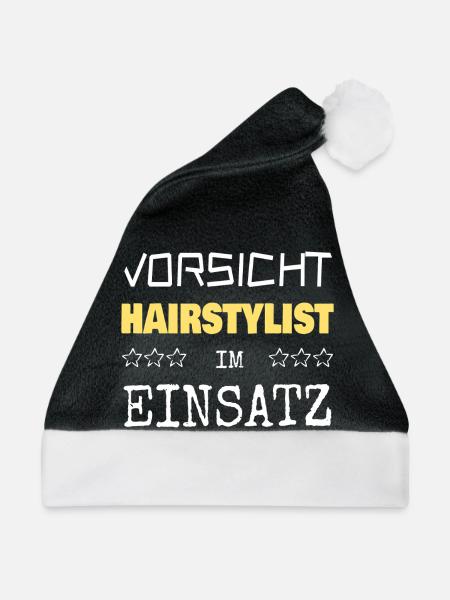 Beruf Hairstylist - Weihnachtsmütze - Schwarz/Weiß