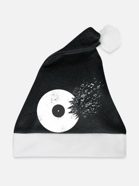 Vinyl - Weihnachtsmütze - Schwarz/Weiß - Vorne