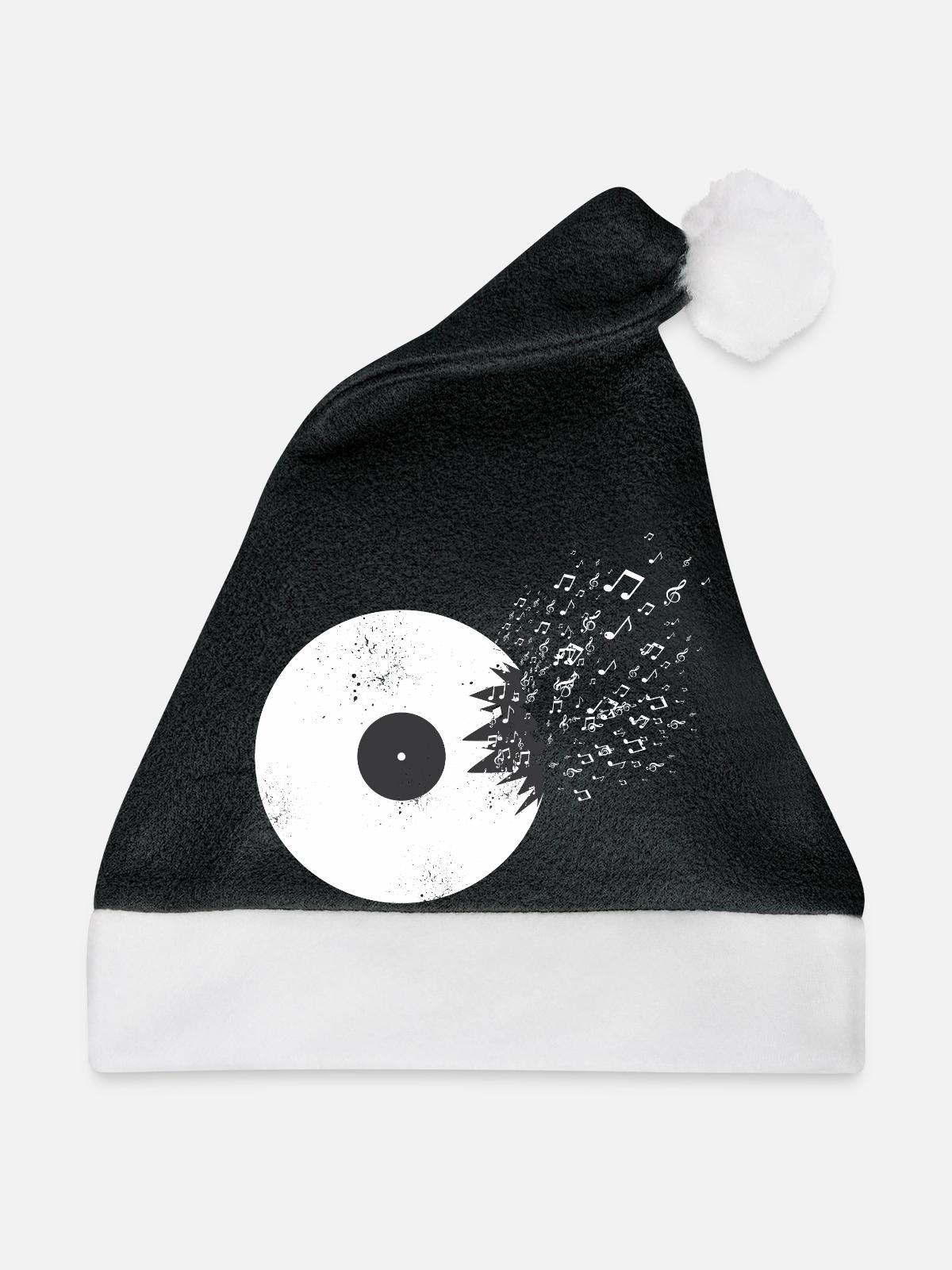 Vinyl - Weihnachtsmütze - Schwarz/Weiß - Vorne
