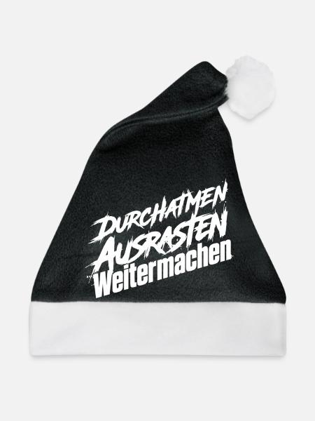 Ausrasten Erlaubt - Weihnachtsmütze - Schwarz/Weiß - Vorne