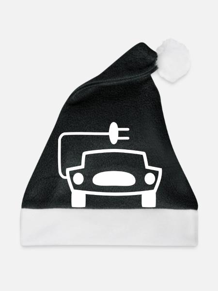 Elektrische Autos - Weihnachtsmütze - Schwarz/Weiß