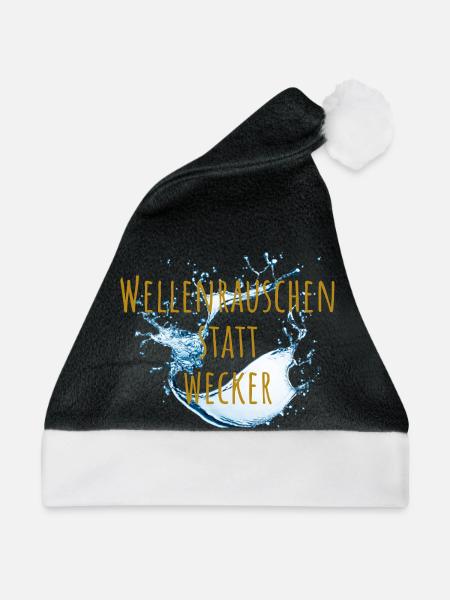 Wellenrauschen statt Wecker - Weihnachtsmütze - Schwarz/Weiß