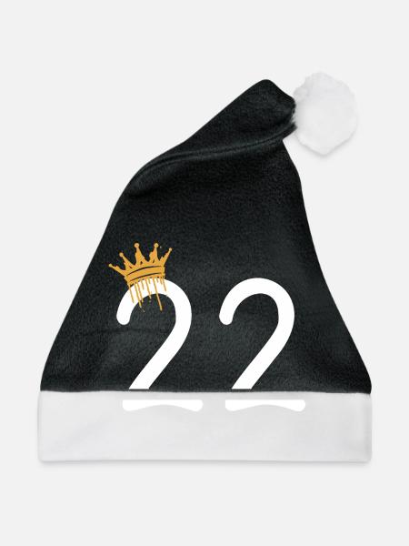 22 - Weihnachtsmütze - Schwarz/Weiß