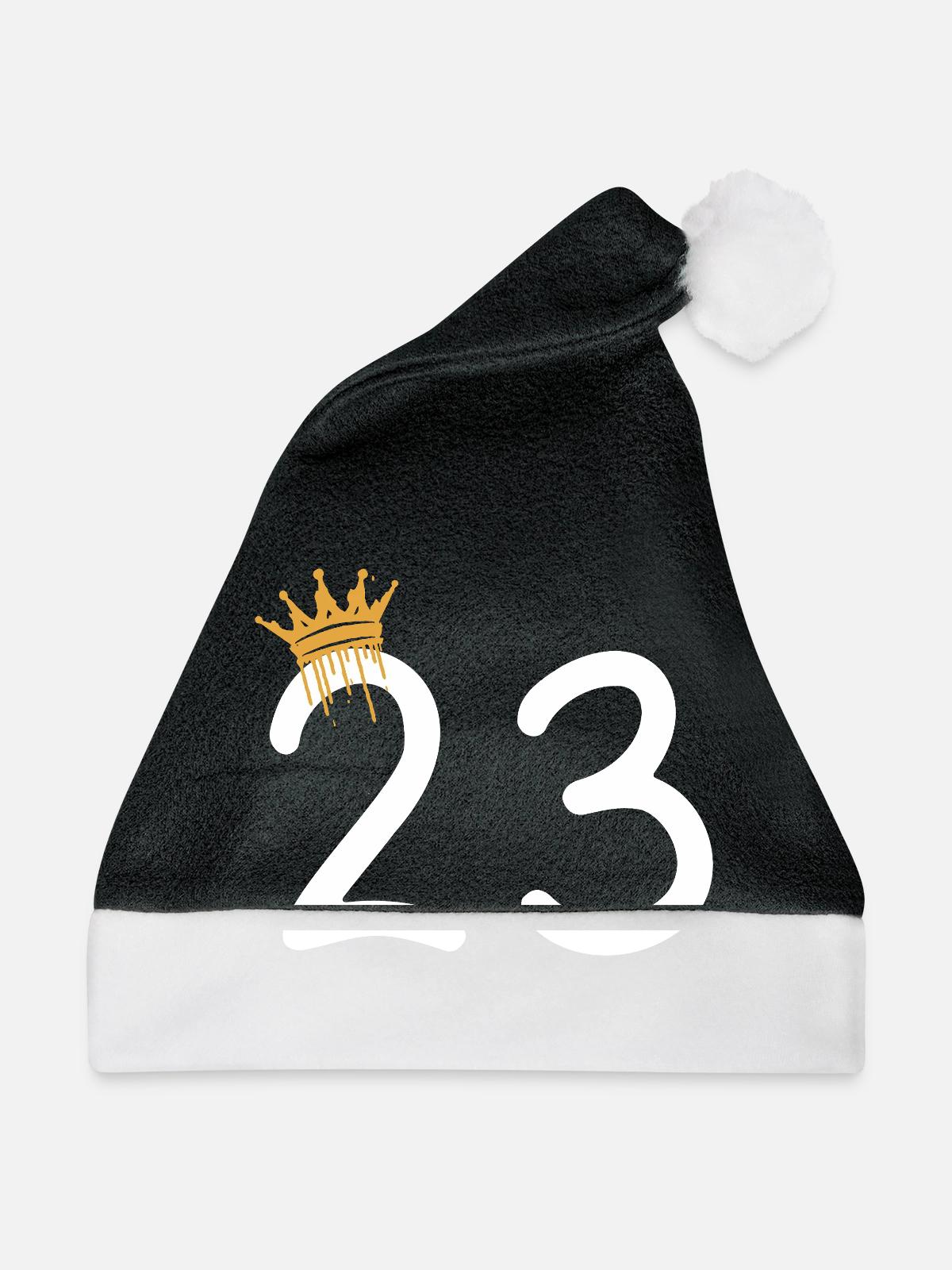 23 - Weihnachtsmütze - Schwarz/Weiß - Vorne